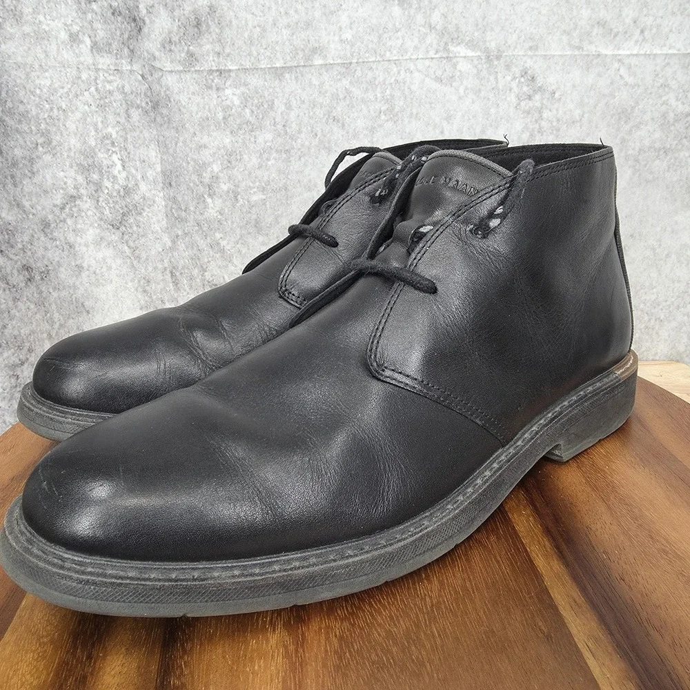 Cole Haan Chukka Boots Mens‎ 11.5 GrandSeries Go To Black Leather Lace Up C36530